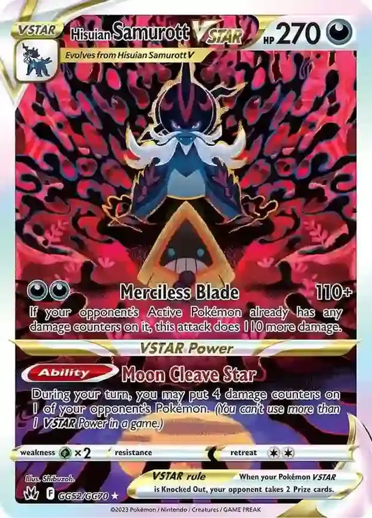 Hisuian Samurott VSTAR GG52, Crown Zenith | Sword & Shield, , 0.00 kr, Pokesingles. Kjøp pokemon kort til lave priser hos oss.
