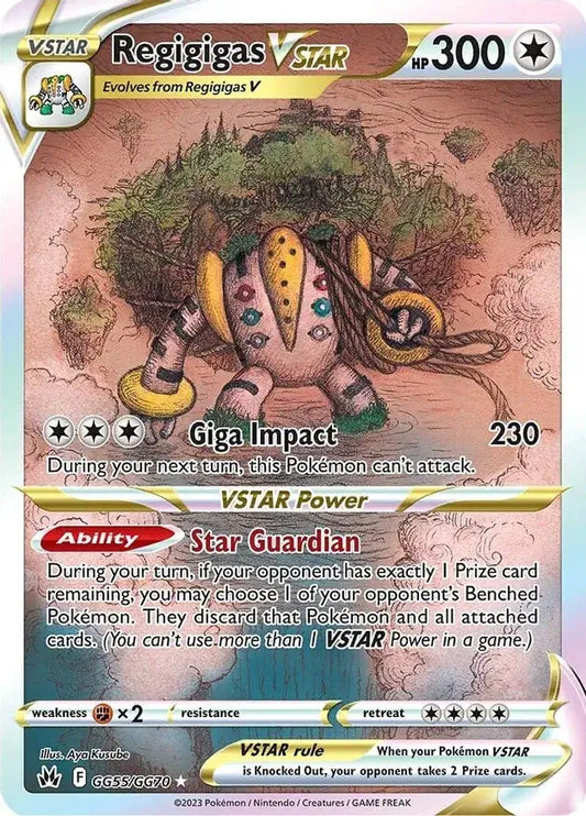 Regigigas VSTAR GG55, Crown Zenith | Sword & Shield, , 0.00 kr, Pokesingles. Kjøp pokemon kort til lave priser hos oss.
