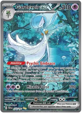 233 Gardevoir ex, Paldean Fates, secret, 100.00 kr, Pokesingles. Kjøp pokemon kort til lave priser hos oss.