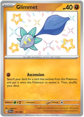179 Glimmet, Paldean Fates, secret, 100.00 kr, Pokesingles. Kjøp pokemon kort til lave priser hos oss.