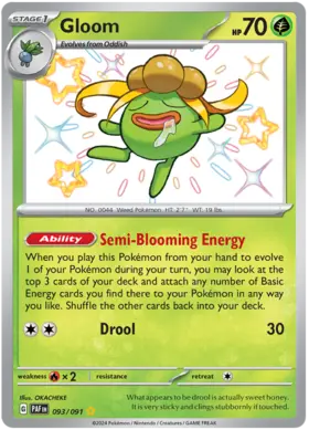 093 Gloom, Paldean Fates, secret, 100.00 kr, Pokesingles. Kjøp pokemon kort til lave priser hos oss.