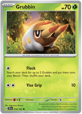 018 Grubbin, Temporal Forces | Scarlet & Violet, nonholo, 2.00 kr, Pokesingles. Kjøp pokemon kort til lave priser hos oss.