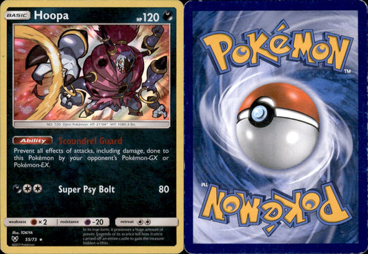 Hoopa 55 - Shining Legends (HP - Heavily Played) Pokesingles