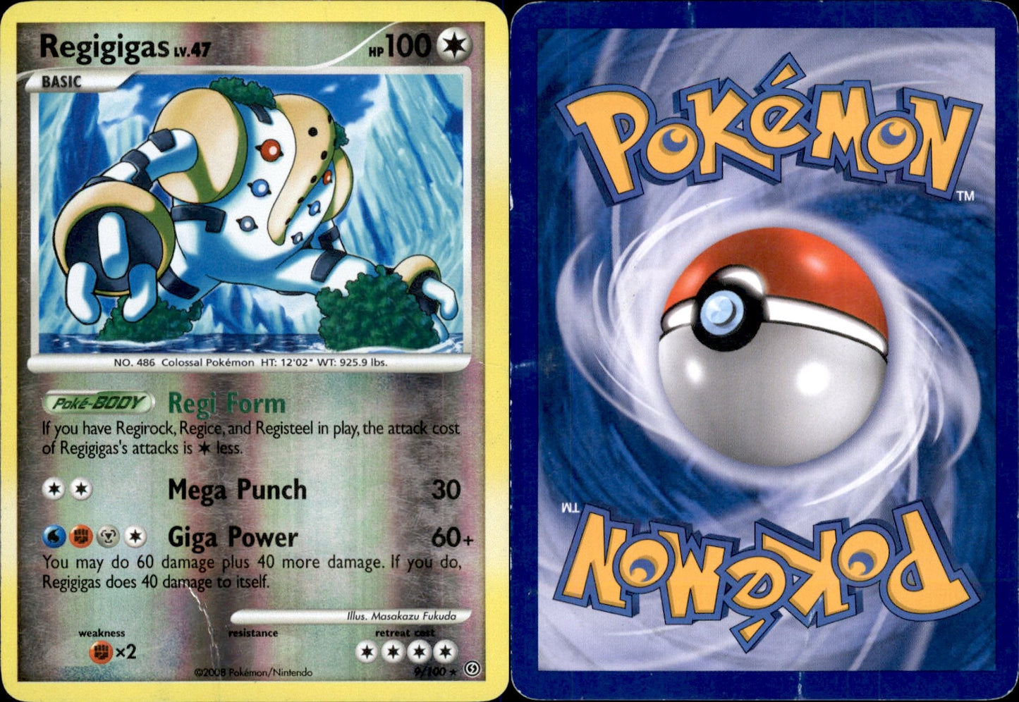 Regigigas Reverse Holo 9 - Stormfront (HP - Heavily Played) Pokesingles