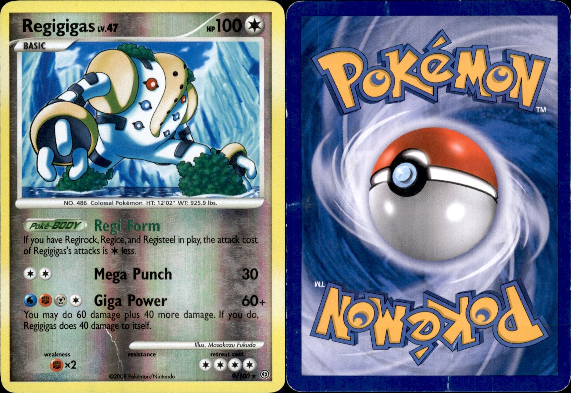 Regigigas Reverse Holo 9 - Stormfront (HP - Heavily Played) Pokesingles