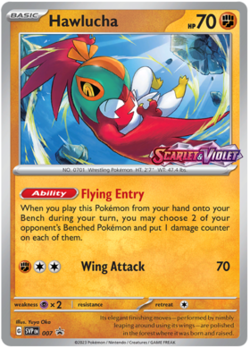 007 Hawlucha, Scarlet & Violet | Promos, promo, 25.00 kr, Pokesingles. Kjøp pokemon kort til lave priser hos oss.