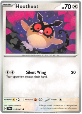 126 Hoothoot, Temporal Forces | Scarlet & Violet, nonholo, 2.00 kr, Pokesingles. Kjøp pokemon kort til lave priser hos oss.