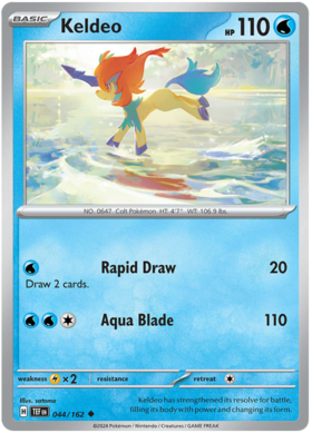 044 Keldeo, Temporal Forces | Scarlet & Violet, nonholo, 2.00 kr, Pokesingles. Kjøp pokemon kort til lave priser hos oss.