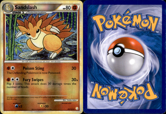 Sandslash Reverse Holo 29 - HeartGold SoulSilver (LP - Lightly Played) Pokesingles