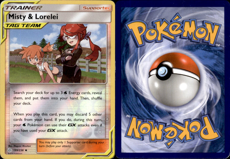 Misty & Lorelei Reverse Holo 199 - Cosmic Eclipse (LP - Lightly Played) Pokesingles