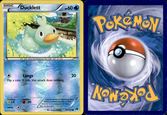 Ducklett Reverse Holo 36 - BreakPoint (LP - Lightly Played) Pokesingles