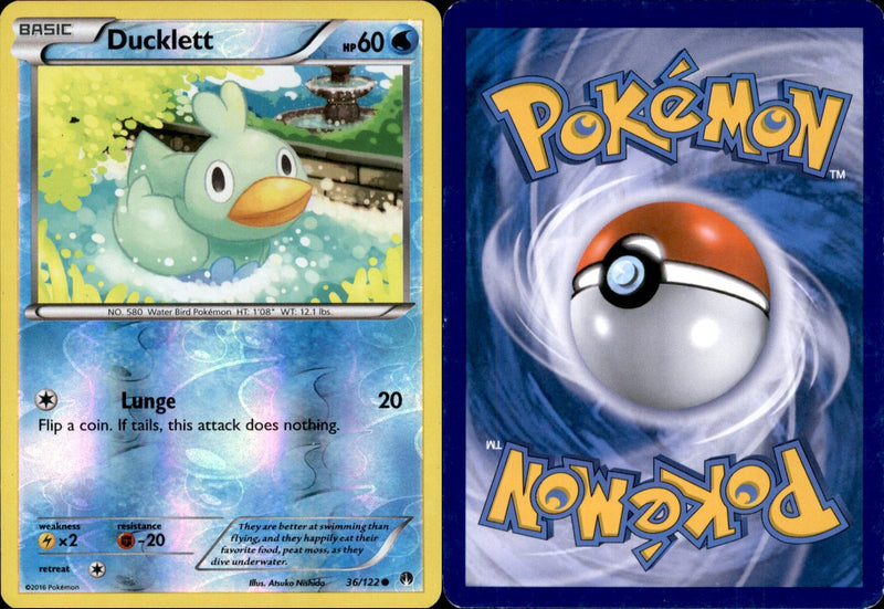 Ducklett Reverse Holo 36 - BreakPoint (LP - Lightly Played) Pokesingles