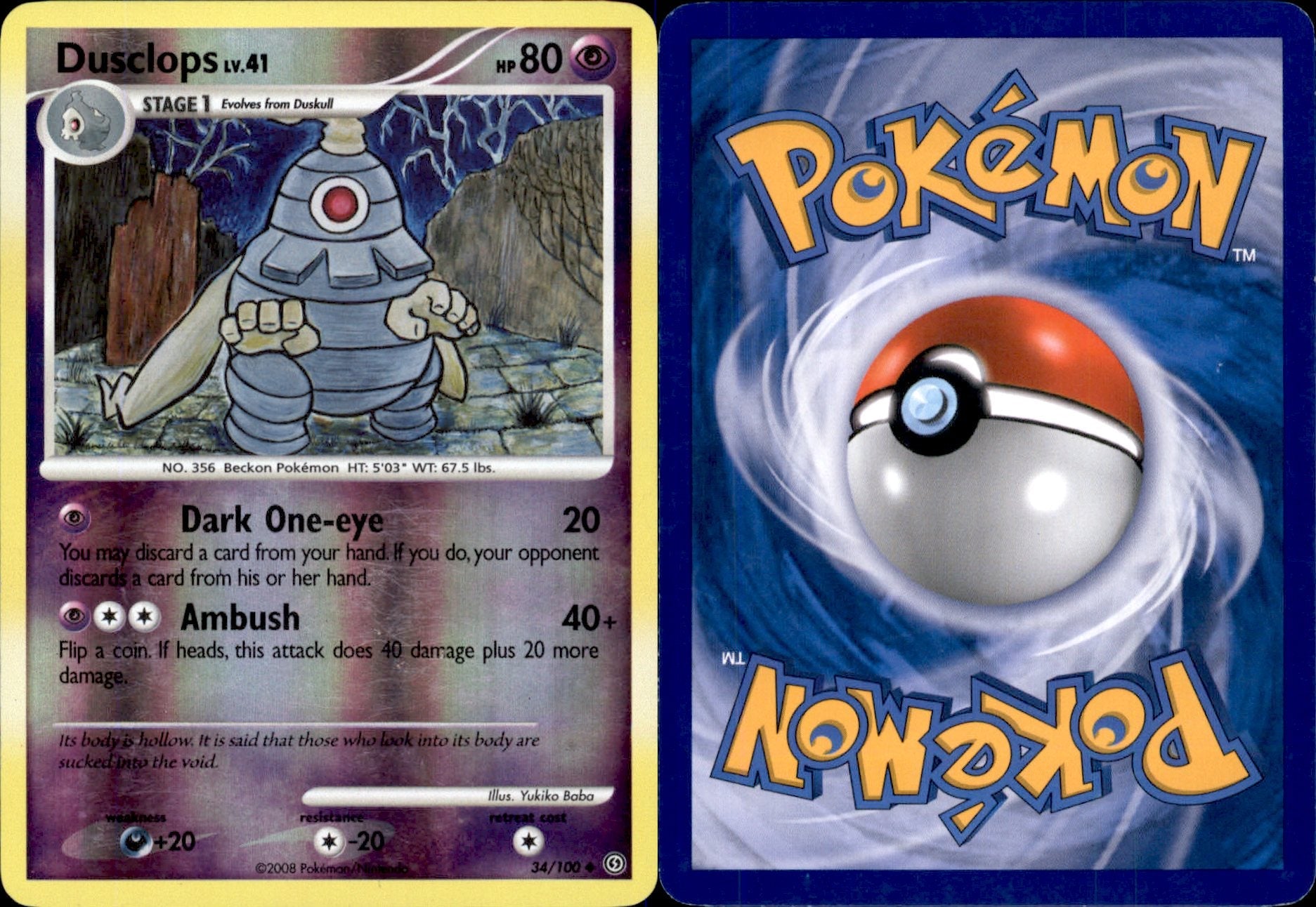 Dusclops Reverse Holo 34 - Stormfront (LP - Lightly Played) Pokesingles