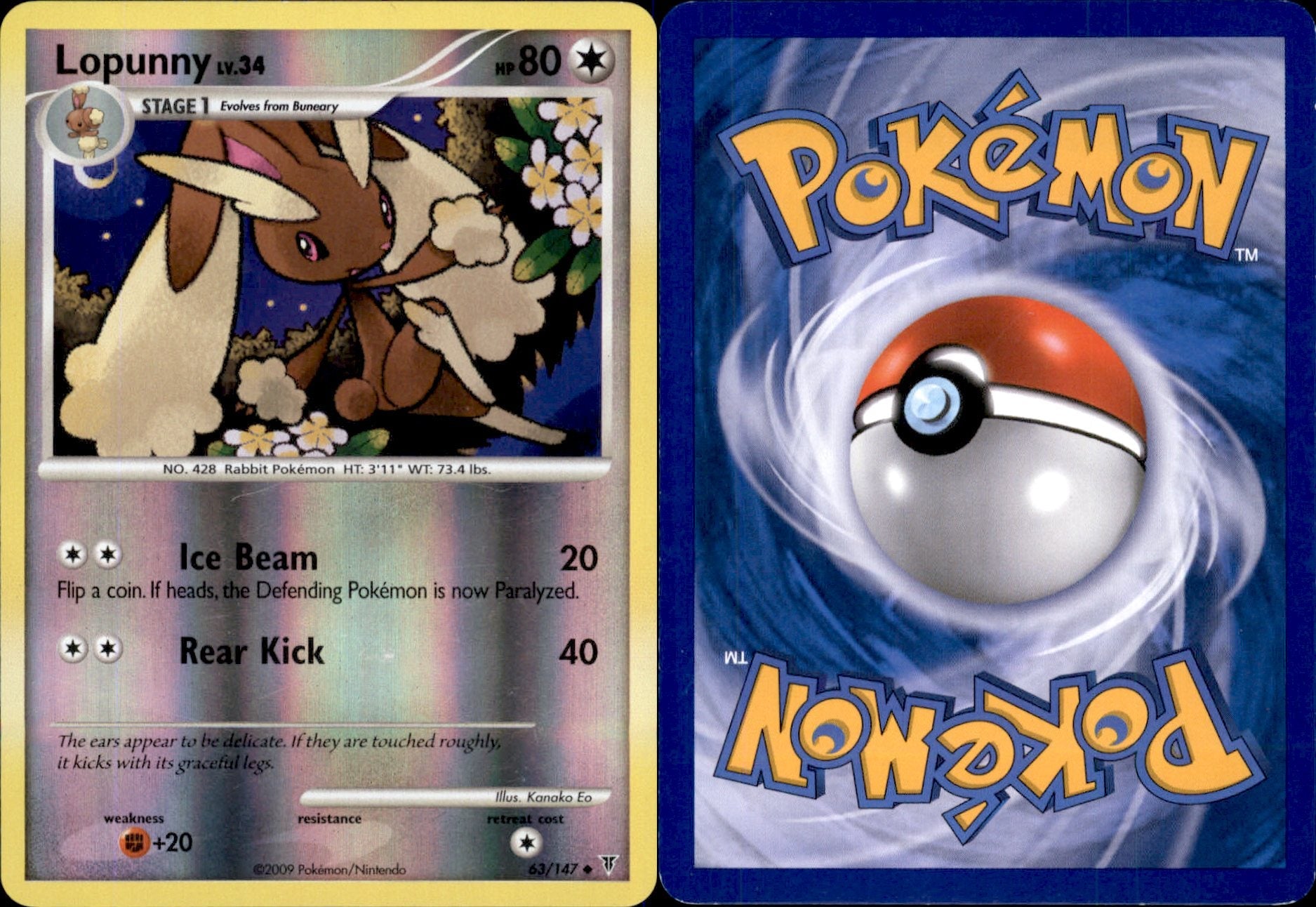 Lopunny Reverse Holo 63 - Supreme Victors (LP - Lightly Played) Pokesingles