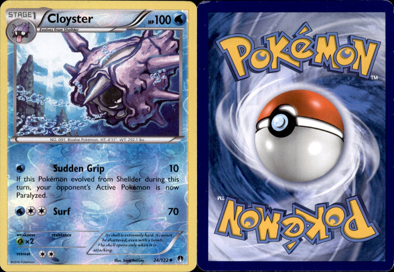 Cloyster Reverse Holo 24 - BreakPoint (LP - Lightly Played) Pokesingles