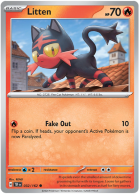 032 Litten, Temporal Forces | Scarlet & Violet, nonholo, 2.00 kr, Pokesingles. Kjøp pokemon kort til lave priser hos oss.