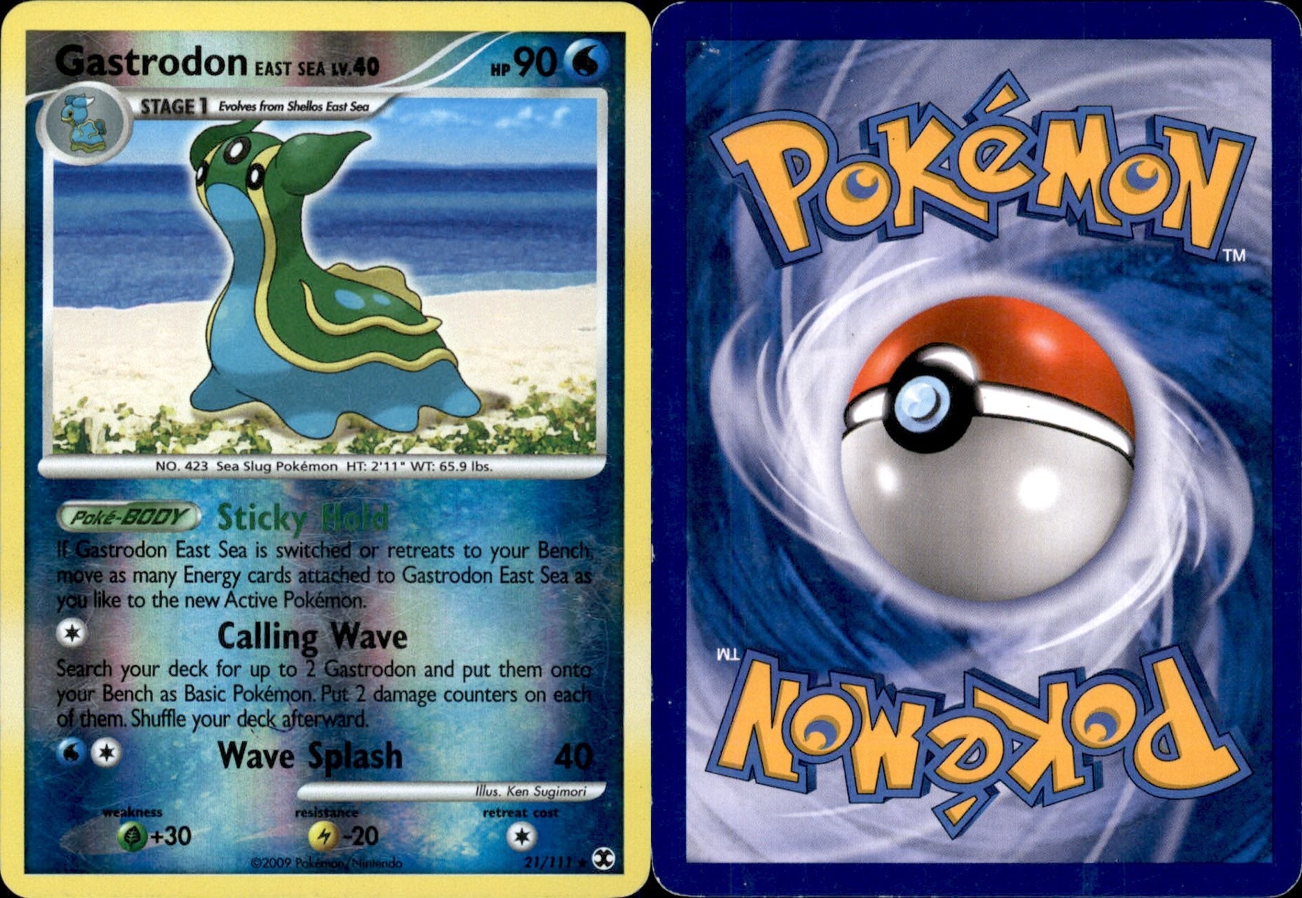 Gastrodon Reverse Holo 21 - Rising Rivals (MP - Moderately Played) Pokesingles