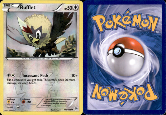 Rufflet Reverse Holo 115 - Plasma Storm (MP - Moderately Played) Pokesingles