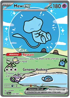 232 Mew ex, Paldean Fates, secret, 3.00 kr, Pokesingles. Kjøp pokemon kort til lave priser hos oss.