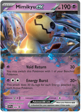 004 Mimikyu ex, Scarlet & Violet | Promos, ex,promo, 10.00 kr, Pokesingles. Kjøp pokemon kort til lave priser hos oss.