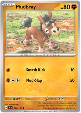 091 Mudbray, Temporal Forces | Scarlet & Violet, nonholo, 2.00 kr, Pokesingles. Kjøp pokemon kort til lave priser hos oss.