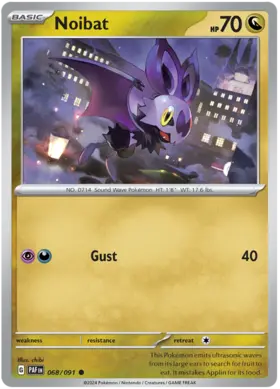 068 Noibat, Paldean Fates, nonholo, 2.00 kr, Pokesingles. Kjøp pokemon kort til lave priser hos oss.