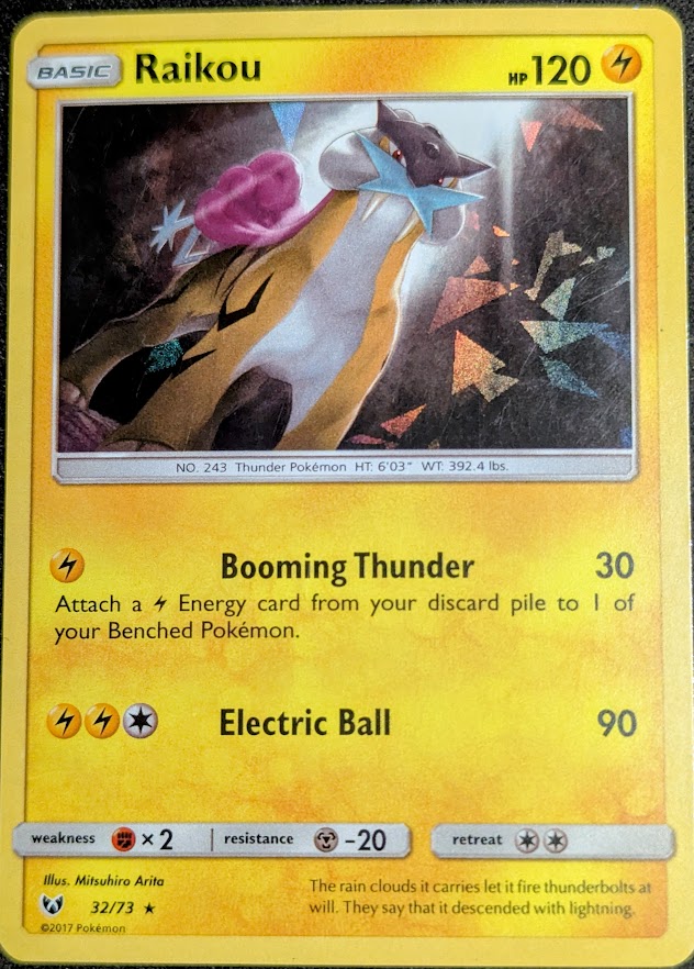 Raikou 32 Cracked Ice Holo - Shining Legends Pokesingles