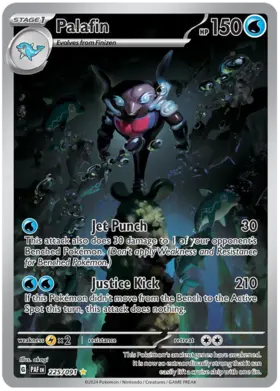 Palafin Illustration Rare 225 - Paldean Fates, Paldean Fates, secret, 17.00 kr, Pokesingles. Kjøp pokemon kort til lave priser hos oss.