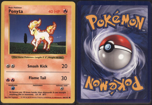 *SE BILDE FOR TILSTAND* Ponyta - Base Set (Shadowless) (BSS) Pokesingles