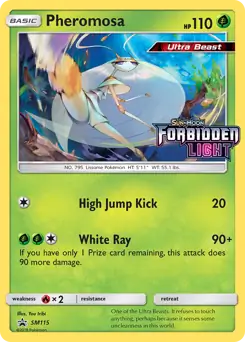 Pheromosa Prerelease SM115, Sun & Moon Promos, , 3.00 kr, Pokesingles. Kjøp pokemon kort til lave priser hos oss.