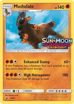 Mudsdale Prerelease SM20, Sun & Moon Promos, , 3.00 kr, Pokesingles. Kjøp pokemon kort til lave priser hos oss.