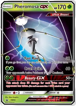 Pheromosa GX SM66, Sun & Moon Promos, , 5.00 kr, Pokesingles. Kjøp pokemon kort til lave priser hos oss.