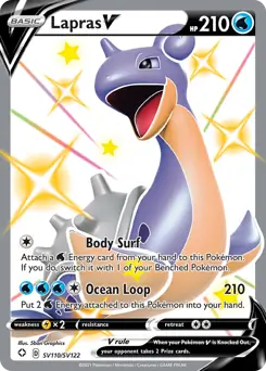 Lapras V SV110 - Shining Fates, , , 3.00 kr, Pokesingles. Kjøp pokemon kort til lave priser hos oss.