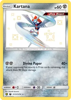 Kartana SV33, Hidden Fates | Sun & Moon, secret, 5.00 kr, Pokesingles. Kjøp pokemon kort til lave priser hos oss.