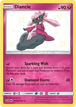 Diancie SV36, Hidden Fates | Sun & Moon, secret, 25.00 kr, Pokesingles. Kjøp pokemon kort til lave priser hos oss.