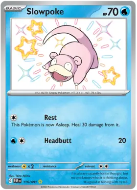 116 Slowpoke, Paldean Fates, secret, 55.00 kr, Pokesingles. Kjøp pokemon kort til lave priser hos oss.