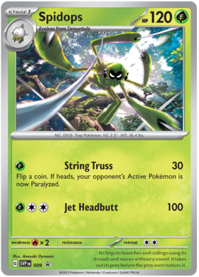 009 Spidops, Scarlet & Violet | Promos, promo, 25.00 kr, Pokesingles. Kjøp pokemon kort til lave priser hos oss.