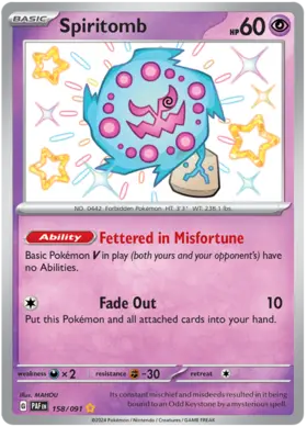 158 Spiritomb, Paldean Fates, secret, 3.00 kr, Pokesingles. Kjøp pokemon kort til lave priser hos oss.