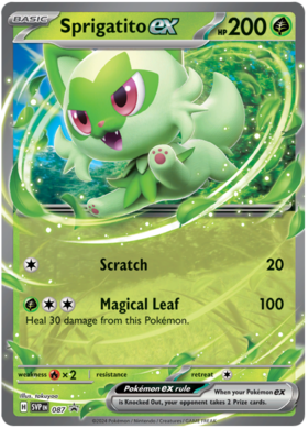 087 Sprigatito ex, Scarlet & Violet | Promos, ex,promo, 25.00 kr, Pokesingles. Kjøp pokemon kort til lave priser hos oss.