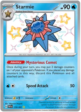 119 Starmie, Paldean Fates, secret, 100.00 kr, Pokesingles. Kjøp pokemon kort til lave priser hos oss.