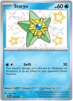 118 Staryu, Paldean Fates, secret, 60.00 kr, Pokesingles. Kjøp pokemon kort til lave priser hos oss.