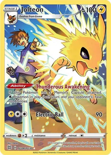 Jolteon TG04, Brilliant Stars | Sword & Shield, , 0.00 kr, Pokesingles. Kjøp pokemon kort til lave priser hos oss.