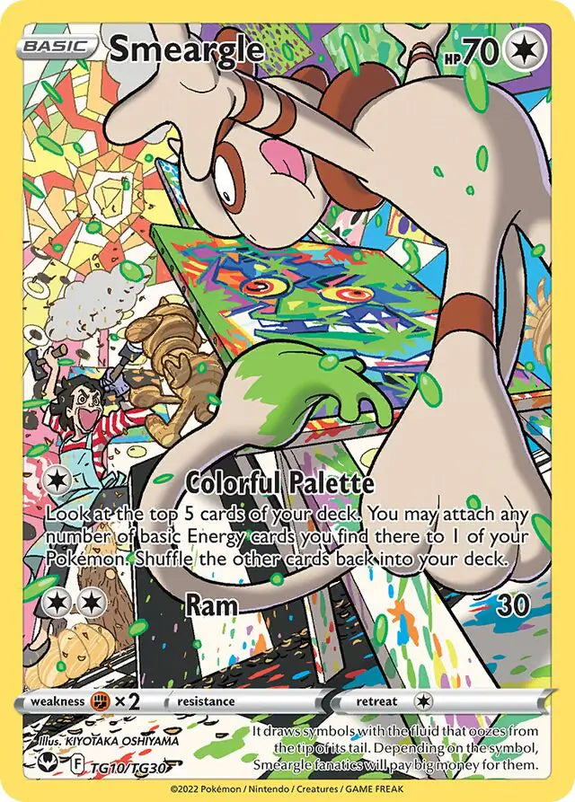 Smeargle TG10, Silver Tempest | Sword & Shield, , 0.00 kr, Pokesingles. Kjøp pokemon kort til lave priser hos oss.