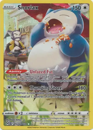 Snorlax TG10, Lost Origin | Sword & Shield, , 0.00 kr, Pokesingles. Kjøp pokemon kort til lave priser hos oss.