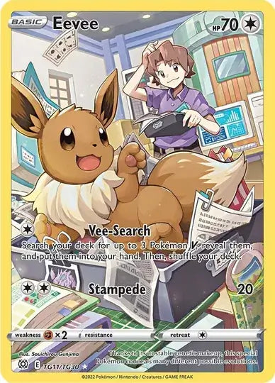 Eevee TG11, Brilliant Stars | Sword & Shield, , 0.00 kr, Pokesingles. Kjøp pokemon kort til lave priser hos oss.