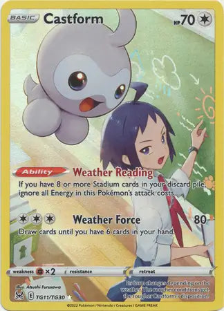 Castform TG11, Lost Origin | Sword & Shield, , 0.00 kr, Pokesingles. Kjøp pokemon kort til lave priser hos oss.
