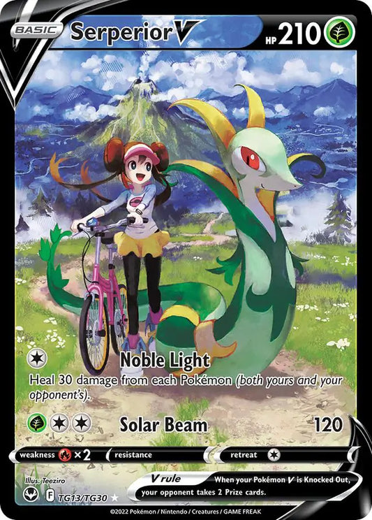 Serperior V TG13, Silver Tempest | Sword & Shield, , 0.00 kr, Pokesingles. Kjøp pokemon kort til lave priser hos oss.