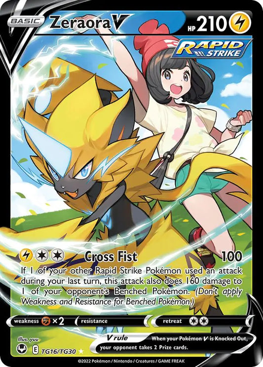 Zeraora V TG16, Silver Tempest | Sword & Shield, , 0.00 kr, Pokesingles. Kjøp pokemon kort til lave priser hos oss.