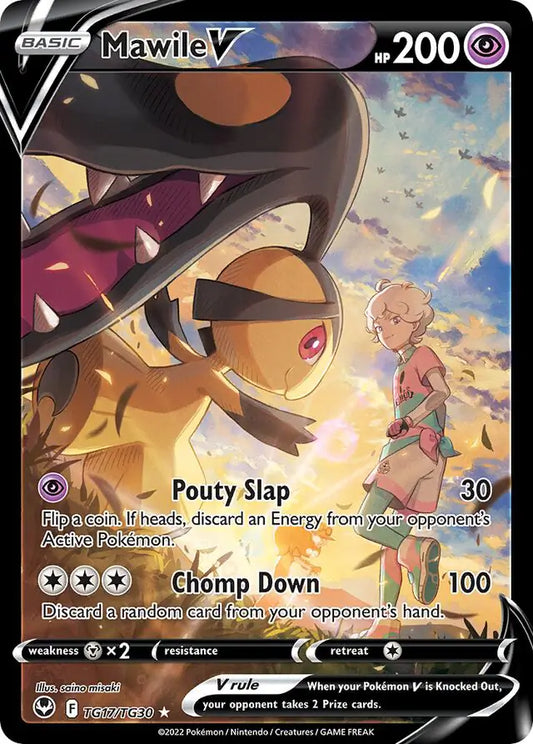 Mawile V TG17, Silver Tempest | Sword & Shield, , 0.00 kr, Pokesingles. Kjøp pokemon kort til lave priser hos oss.