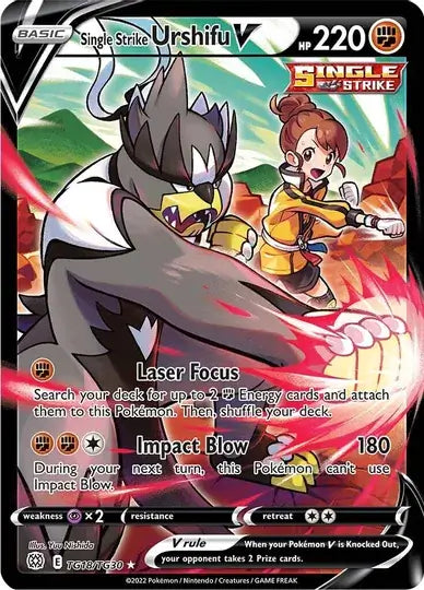 Single Strike Urshifu V TG18, Brilliant Stars | Sword & Shield, v, 0.00 kr, Pokesingles. Kjøp pokemon kort til lave priser hos oss.